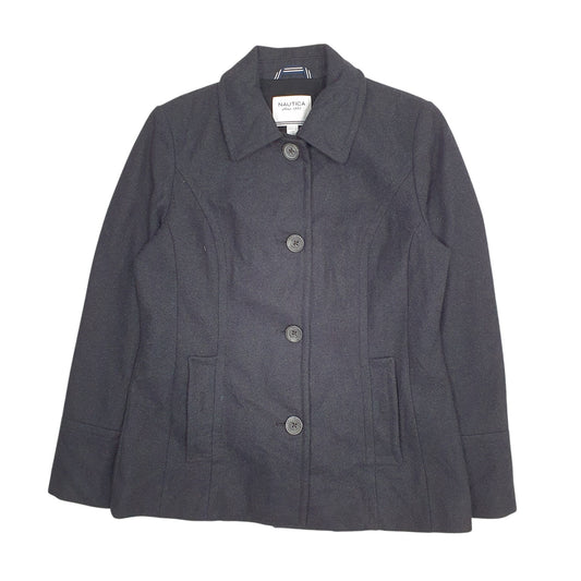 Womens Grey Nautica Crewneck Coat