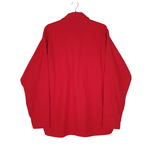 Mens Red Woolrich Vintage 1980s Thick Chamois Shirt