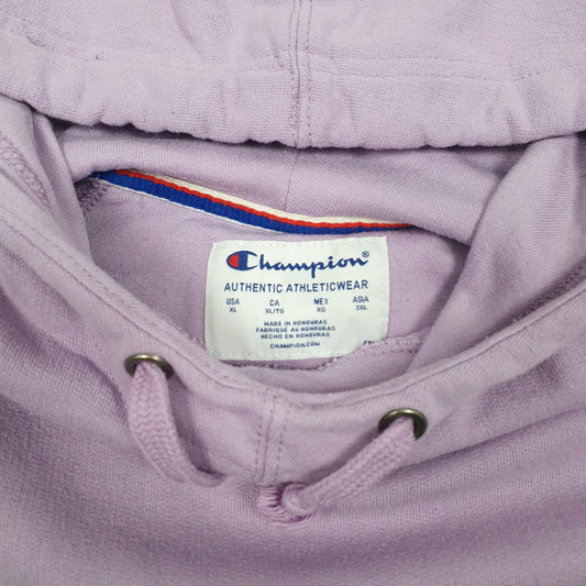 Womens Purple Champion Spellout Hoodie Jumper