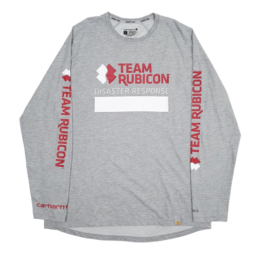 Mens Grey Carhartt Long Sleeve T Shirt