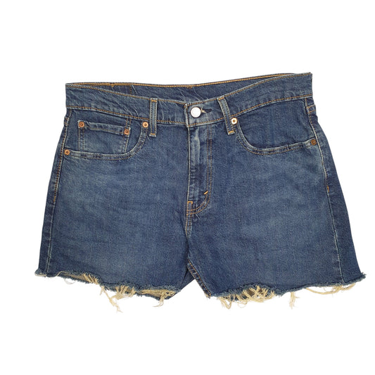 Womens Blue Levis Cut Offs Denim Shorts