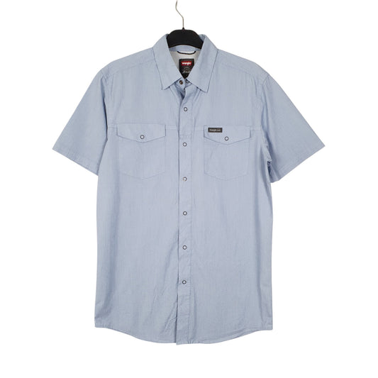 Mens Blue Wrangler Short Sleeve Shirt