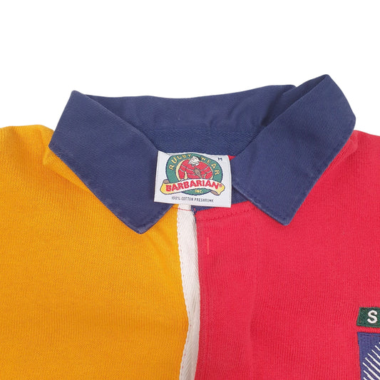 Mens Navy Barbarian Rugby Aspen Rugger Crewneck Polo Shirt