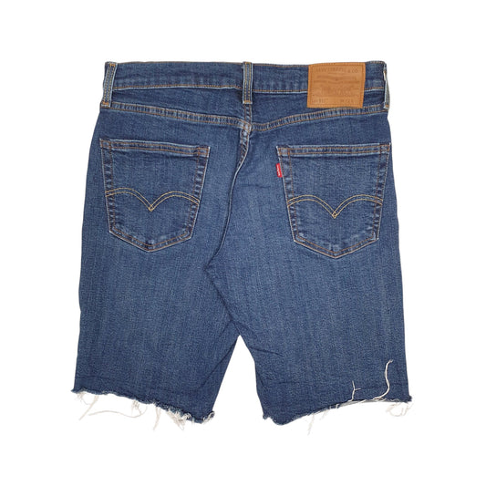 Mens Blue Levis 511 Slim Fit Cut Off Stretch Shorts