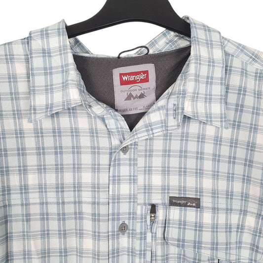 Mens Blue Wrangler Outdoor Series Shirt