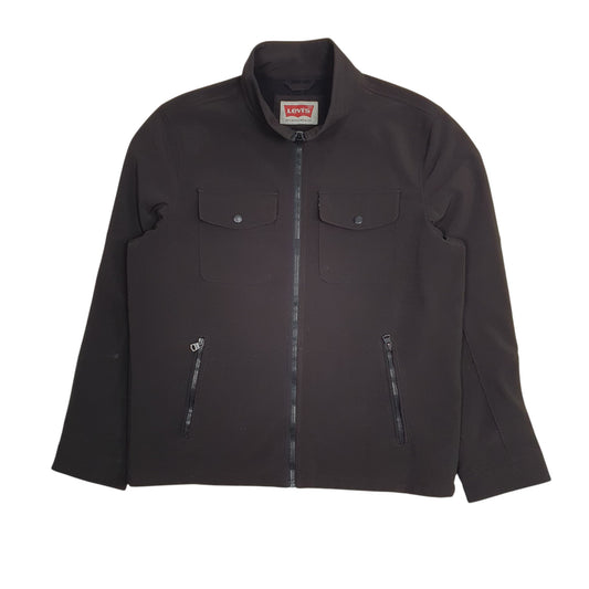 Mens Black Levis Bomber Harrington Coat
