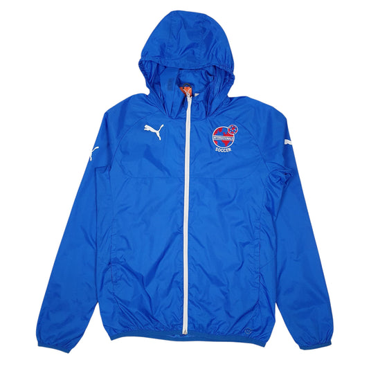 Mens Blue Puma International Soccer Coat