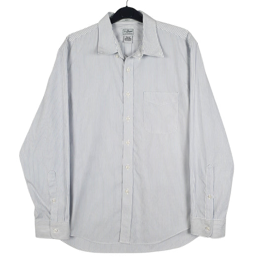 Mens White L.L.Bean Long Sleeve Shirt