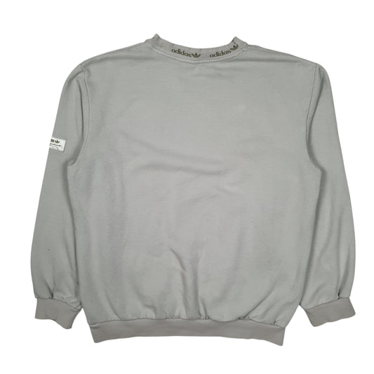 Mens Green Adidas Baggy Fit Crewneck Jumper