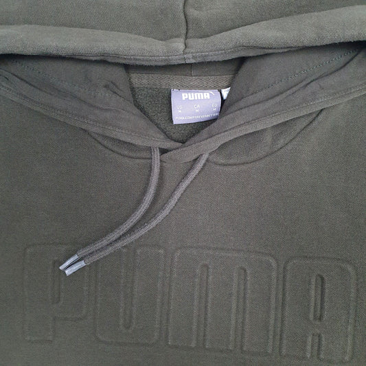 Mens Green Puma Hoodie Jumper
