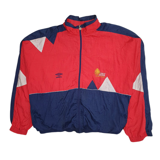 Mens Red Umbro British Lions Vintage 90s Coat