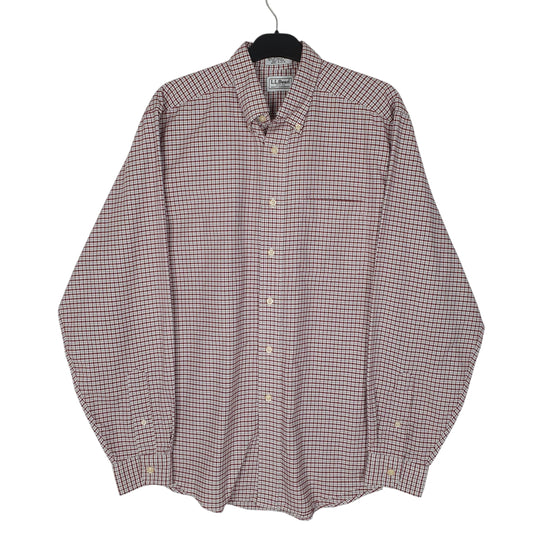 Mens Burgundy L.L.Bean Long Sleeve Shirt
