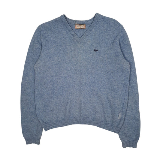 Womens Blue Burberry Crewneck Jumper