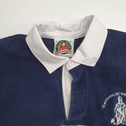 Mens Navy Barbarian Catholic Central Rugby Polo Shirt