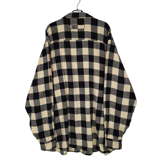 Mens Black Woolrich Oxbow Bend Thick Flannel Plaid Shirt