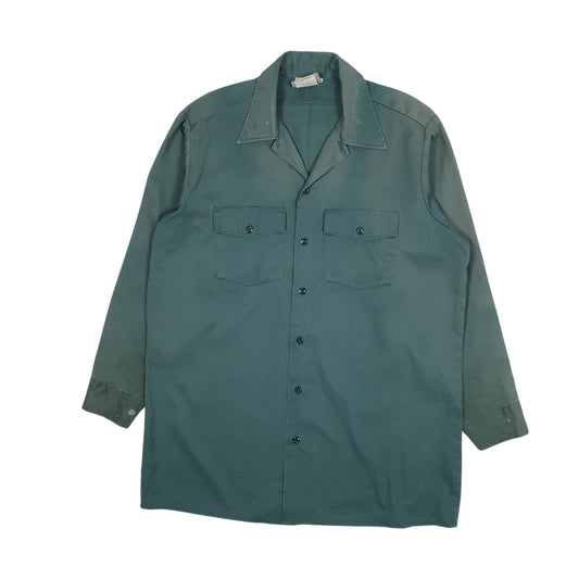 Mens Green Dickies Long Sleeve Shirt