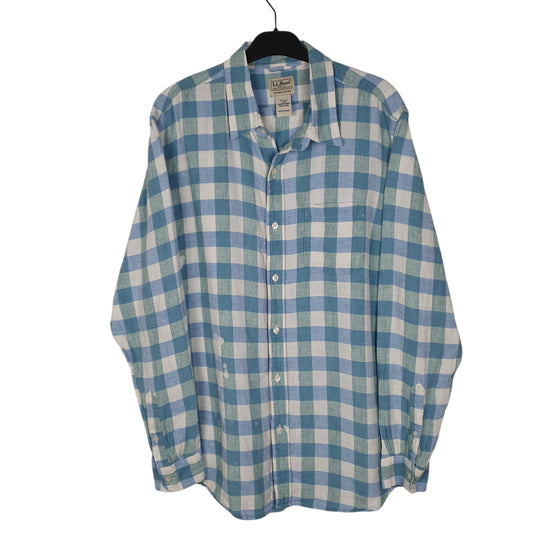 Mens Blue L.L.Bean Long Sleeve Shirt