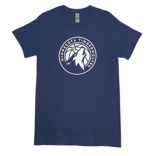 Mens Navy Gildan Minnesota Timberwolves Short Sleeve T Shirt