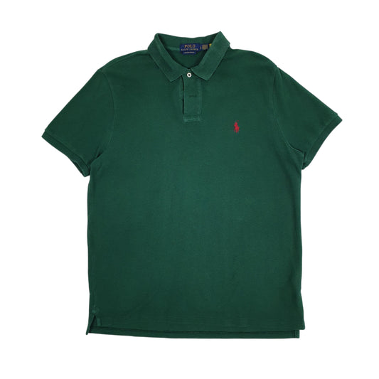 Mens Green Polo Ralph Lauren Custom Slim Fit Short Sleeve Polo Shirt