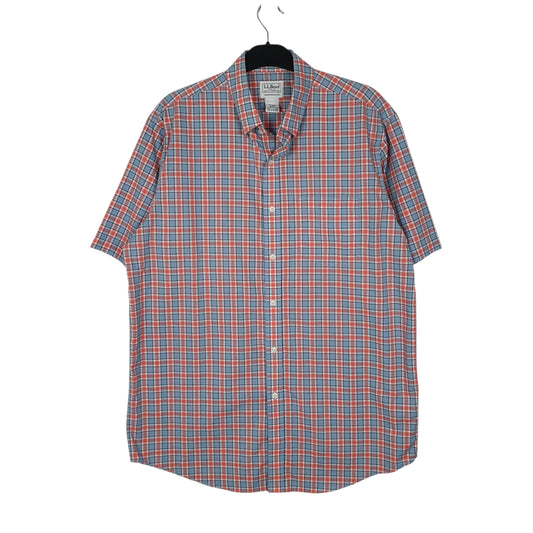 Mens Blue L.L.Bean Short Sleeve Shirt