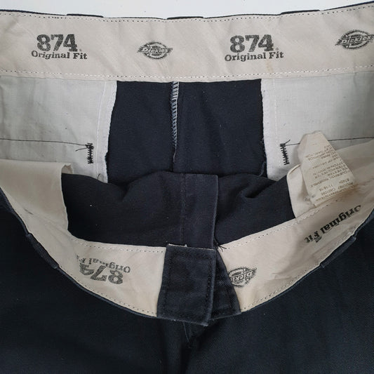 Mens Navy Dickies 874 Quarter Zip Trousers