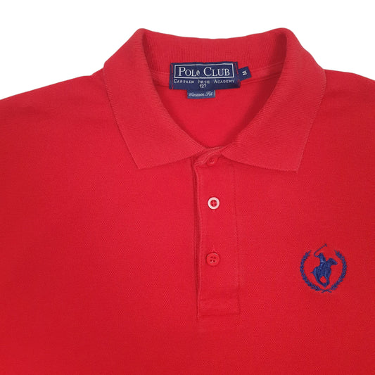 Mens Red Polo Club Polo Shirt