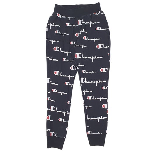 Womens Black Champion Reverse Weave Jogger Trousers