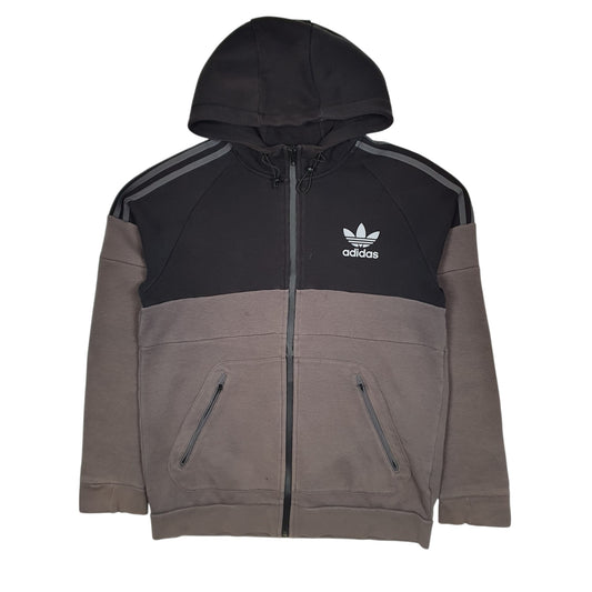 Mens Grey Adidas Hoodie Full Zip Jumper