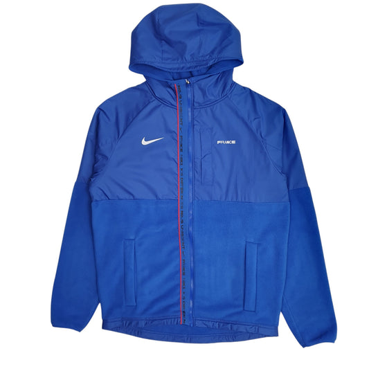 Mens Blue Nike Winterized Fleece Hoodie Coat