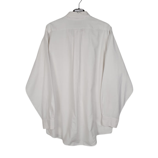 Mens White L.L.Bean Vintage 90s Made In USA Shirt