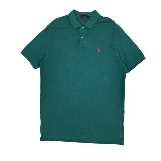 Mens Green Polo Ralph Lauren Classic Fit Short Sleeve Polo Shirt