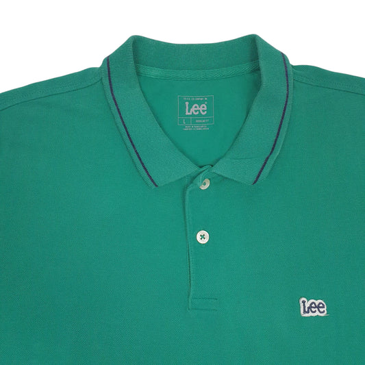 Mens Green Lee Polo Shirt
