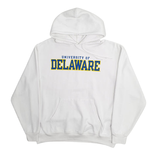 Mens White Champion Delaware Hoodie Jumper