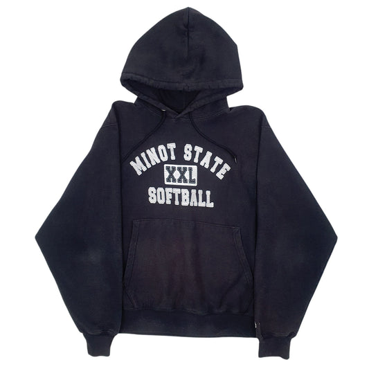 Mens Black Champion Reverse Weave Vintage 90s 00s Hoodie Jumper