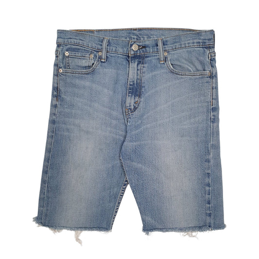 Mens Blue Levis Stretch Denim Shorts