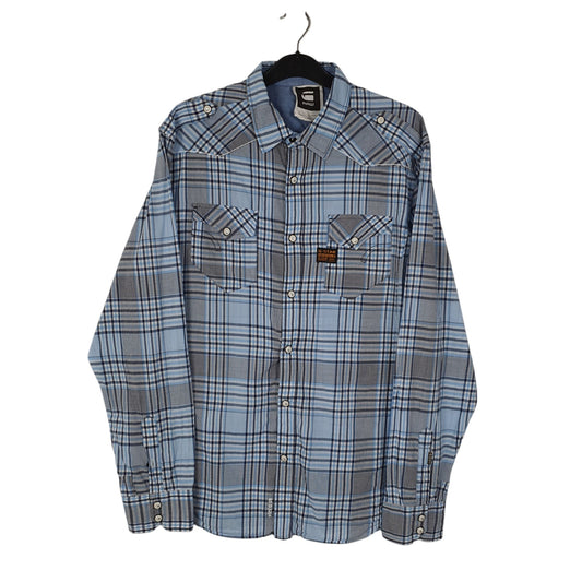 Mens Blue G Star Raw Long Sleeve Shirt