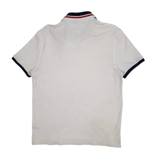 Mens White Tommy Hilfiger Polo Shirt