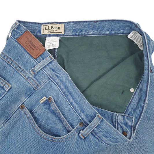 Mens Blue L.L.Bean Blanket Lined Jeans