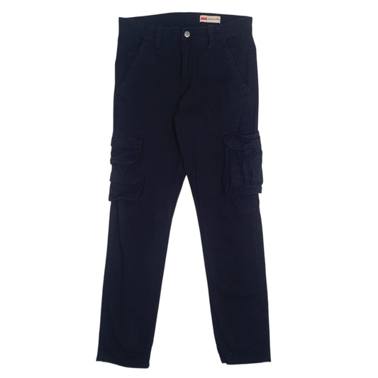 Mens Black Wrangler Taper Cargo Trousers