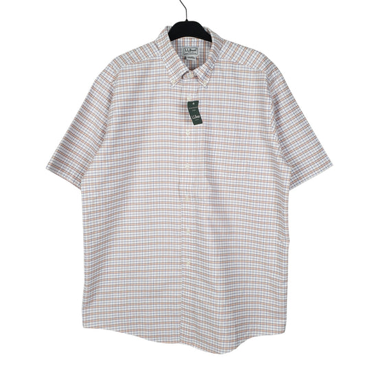 Mens Orange L.L.Bean Short Sleeve Shirt