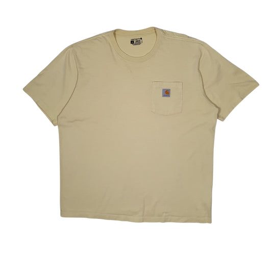 Mens Yellow Carhartt Short Sleeve T Shirt