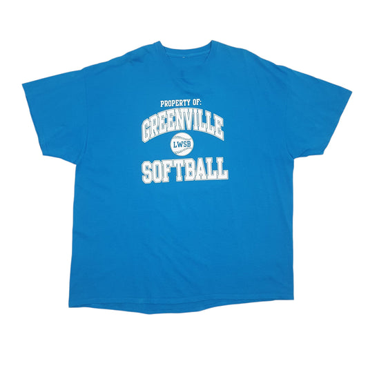 Mens Blue Unbranded Greenville Softball Short Sleeve T Shirt