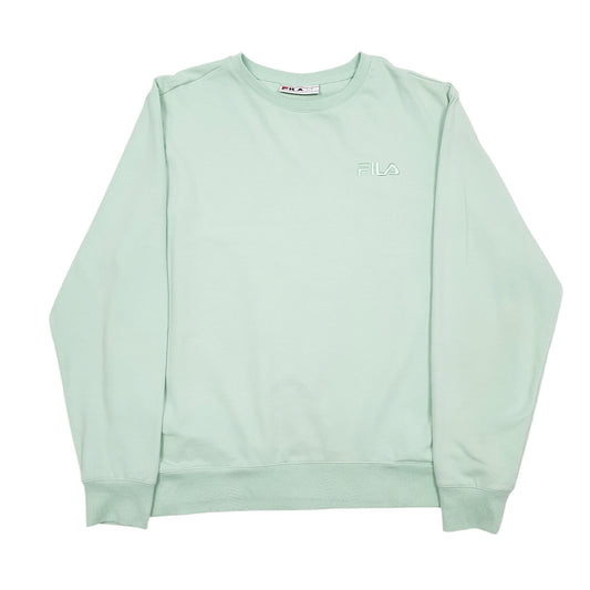 Womens Green Fila Crewneck Jumper