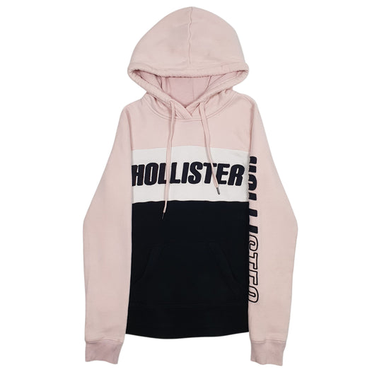 Womens Pink Hollister Spellout Hoodie Jumper
