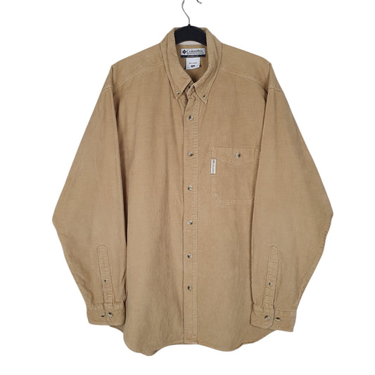 Mens Beige Columbia Sportswear Company Corduroy Long Sleeve Shirt