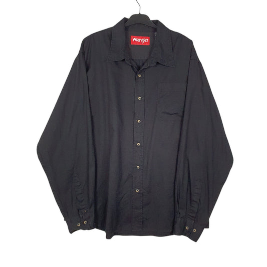 Mens Black Wrangler Long Sleeve Shirt