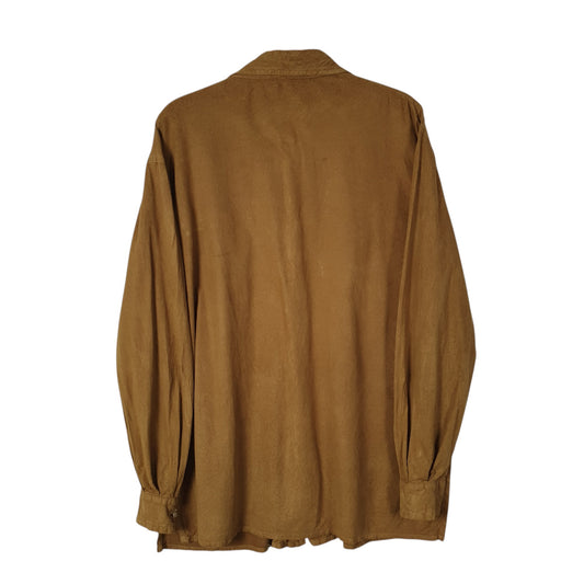 Mens Tan Burberry Vintage 90s Suede Shirt