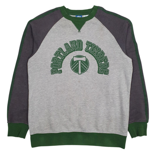 Mens Grey Adidas Portland Timbers Crewneck Jumper