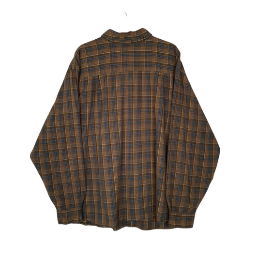 Mens Brown Woolrich Thick Plaid Shirt