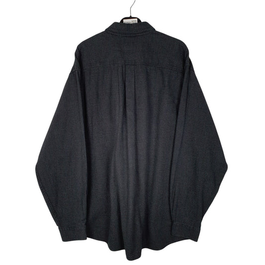 Mens Grey L.L.Bean Thick Houndstooth Shirt